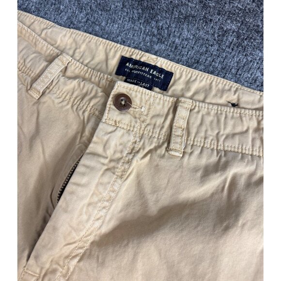 American Eagle Outfitters Mens Beige Casual Pants Cotton Blend Size 32X32 - Picture 2 of 10